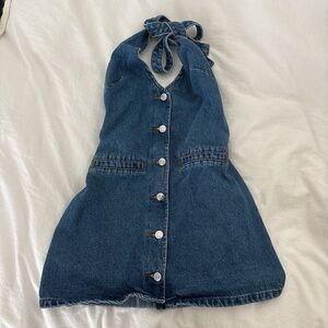 Edikted Blue Denim Halter Dress SOLD